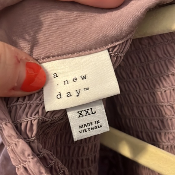 Plus size ruffle A New Day mauve dress - Picture 3 of 3